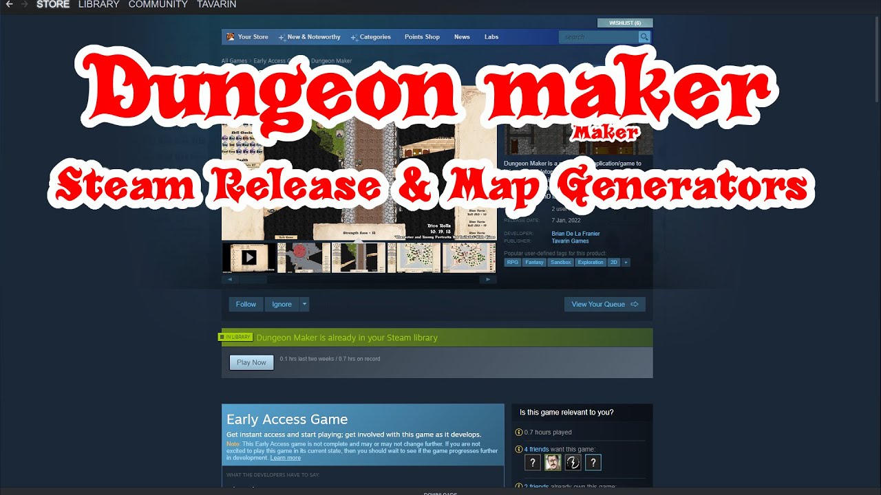 Dungeon Maker 8 - Steam Release, and Random Map Generators - YouTube