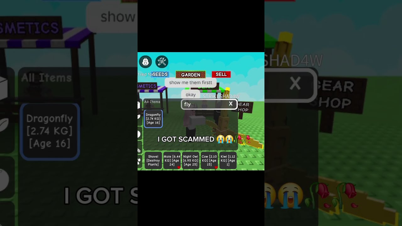 I GOT SCAMMED IN GROW A GARDEN Growagarden Roblox Scam Fyp Rainbowfriends Fypviral
