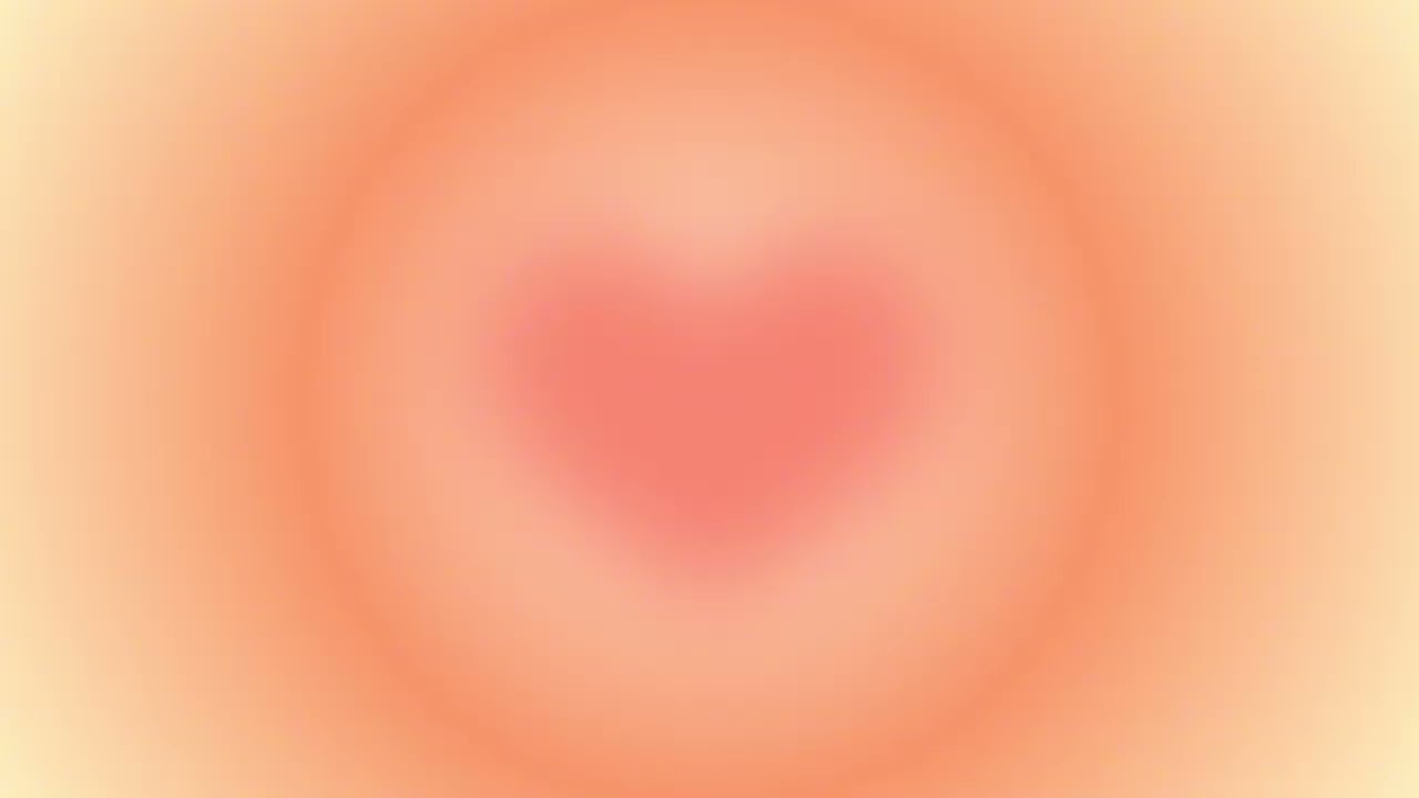 Orange aura heart background ♡ cozy aesthetic sunset lamp effect wallpaper 