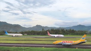 Pesawat Garuda Indonesia, Lion Air dan Deraya Air Landing & Take Off | Bandara Sam Ratulangi Manado