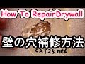 100円★石膏ボードの穴,壁紙補修,壁紙貼り方,壁紙張替え,壁紙 diy!cat25