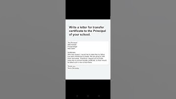 Short Application for Transfer certificate.