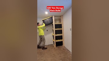 $30 DIY TOTE STORAGE RACK BUILD tutorial #storage #storageideas #diyprojects #diybuild #reno #diy