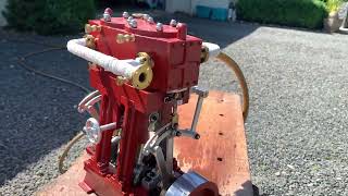 Vertical Twin Cylinder Steam Engine