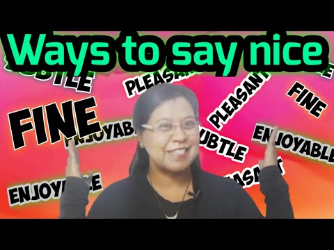 Different ways to say nice  | Adjectives | English Grammar | anupamamiss