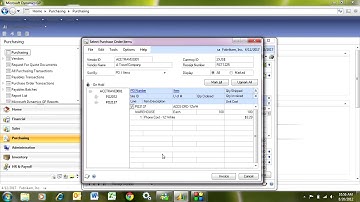 Dynamics GP Matching Vendor Invoices to Purchase Receipts