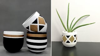 Cement Pot Making | Cement Flower Vase | Home Decor Ideas | Flower Pot