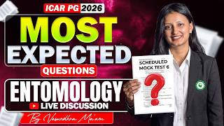 Entomology Most Important Questions for ICAR JRF (PG) Exam Part-6 discussion by Vasundhara Ma'am