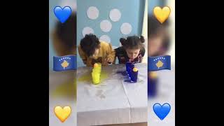 Learning The Colors Of The Kosovo Flag Through Competition 💙💛🤍
