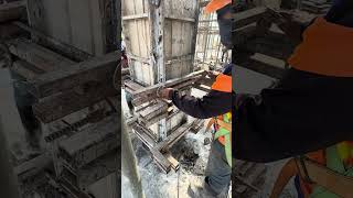 Removing Aluminum Formwork  #construction #building #civilengineering #concrete #machinery #rebar