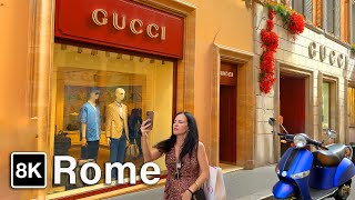 Рим Италия 🇮🇹 Роскошные модные улицы 2024 8K 60FPS
