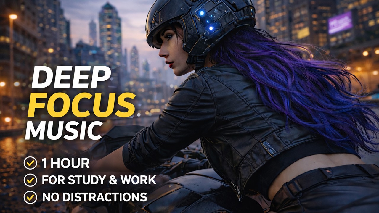 Work & Study Music - Cyber Highway Drift | Deep Focus & Productivity Playlist
