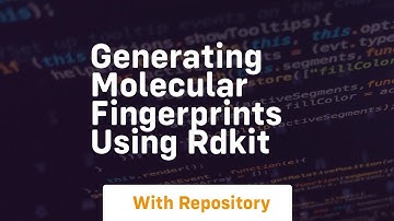 generating molecular fingerprints using rdkit