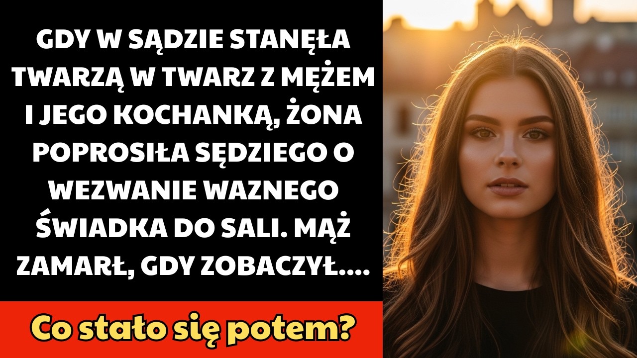 Spotykając się z mężem i jego kochanką w sądzie, żona poprosiła o wezwanie ważnego świadka na salę