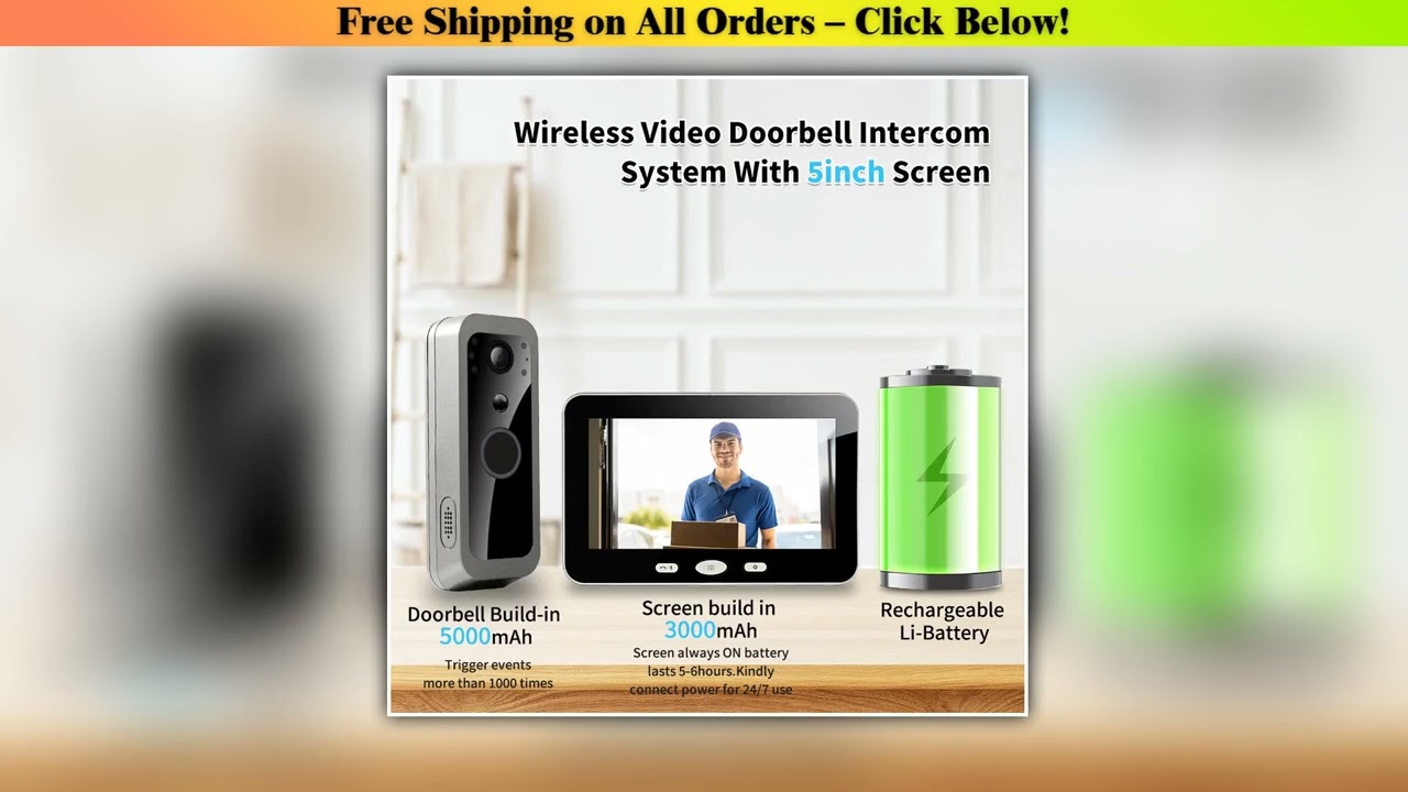 Tuya Smart Life 1080P 2.4G WIFI Video Doorbell Camera Outdoor Wireless Door Intercom System