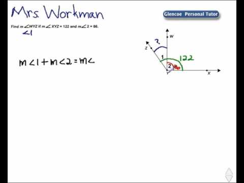 Use the Angle Addition Postulate