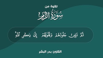 تلاوة من سورة الزمر | القارئ بدر البشر