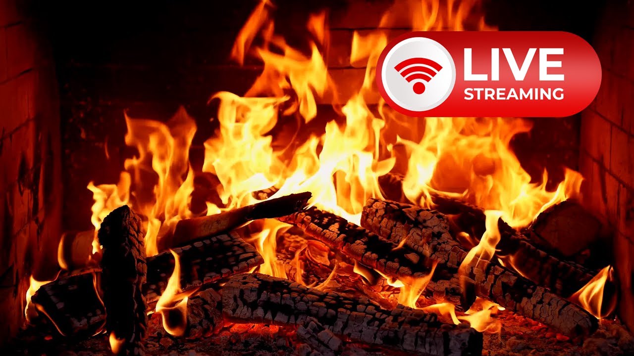 4K Fireplace Crackling Fireplace Ambience for Relaxation & Study