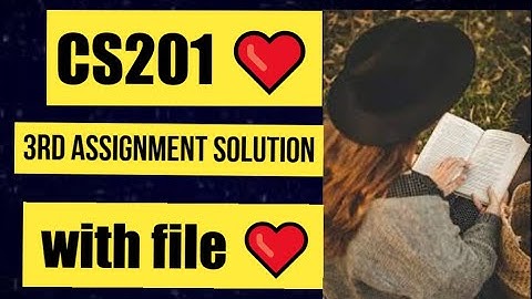 CS201 Assignment 3 Solution With FIle ❤