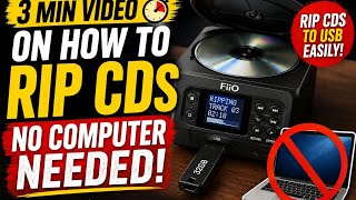 How to Rip CDs - NO Computer Needed! (3minute guide)