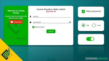 Custom HTML Text Input, Checkbox, Radio, Switch, Toggle Password Visibility, Check Caps Lock If On