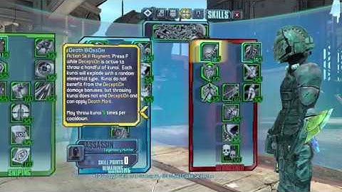 Borderlands 2 - UI Overhaul - Skill Tree Panels Idea