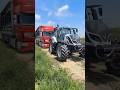 Powerful Tractor Pulling Heavy Truck Out of Mud | Farming Machine Strength 💪🚜#shorts