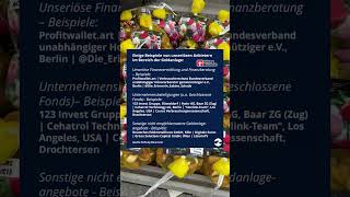 Unseriöse Geldanlage