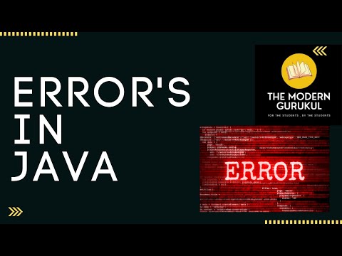 ERRORS IN JAVA || ICSE BOARDS