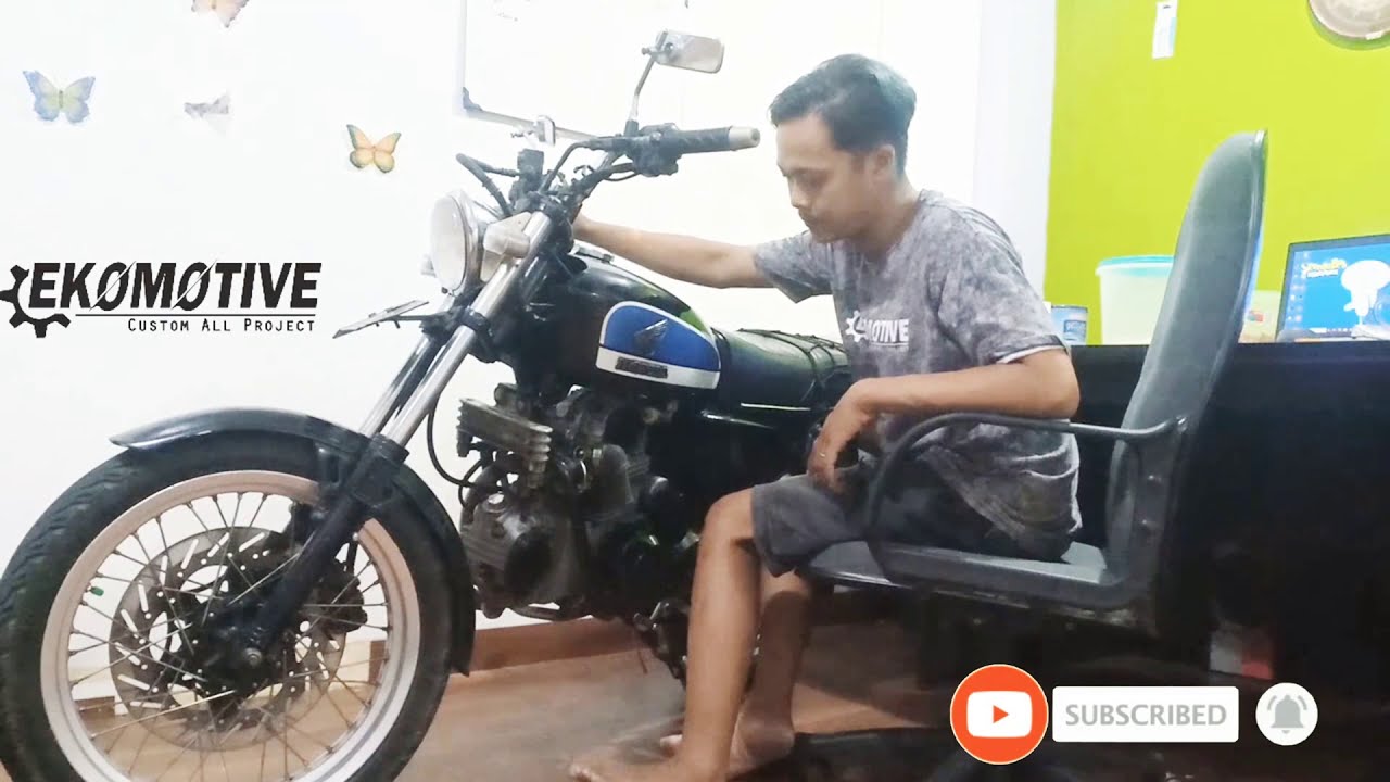 Modifikasi motor Honda cb custom - YouTube