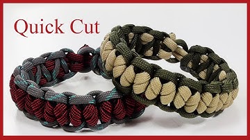 Paracord Bracelet: "Crooked Falls Solomon Bar" Bracelet Design - Quick Cut