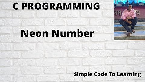 21: How to check Neon number in c || MCS-011|| O level (Hindi)