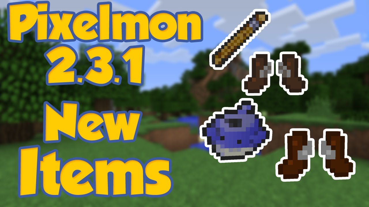 PIxelmon | NEW ITEMS | FISHING ROD RUNNING SHOES WAILMER PAIL ** -  YouTube