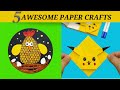 5 awesome paper craft  5 minute crafts  diy ideas  faizan creation