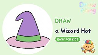 How to Draw a Wizard Hat – Easy Step by Step for Kids | Draw Along