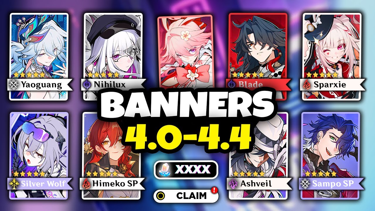 NEW UPDATE! CHARACTER BANNER ROADMAP FOR 4.0 TO 4.4 ALONG WITH UPCOMING UNITS - Honkai: Star Rail