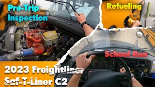 2023 Freightliner Saf-T-Liner C2 | Pre-Trip Inspection & Driving | 4K