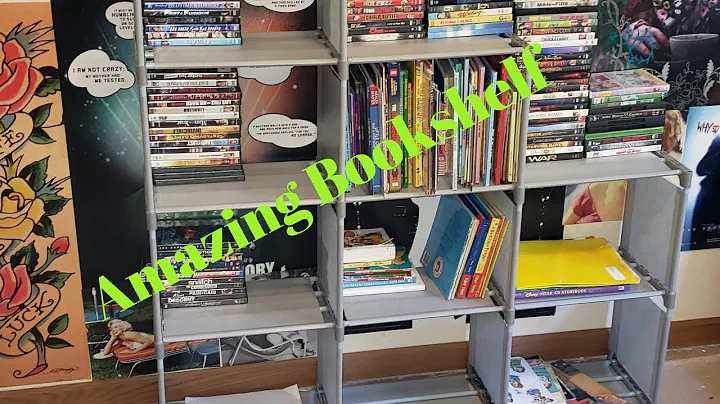 Unboxing and assembling bookshelf