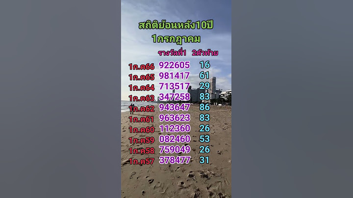 สถิติย้อนหลัง10ปี1กรกฎาคม