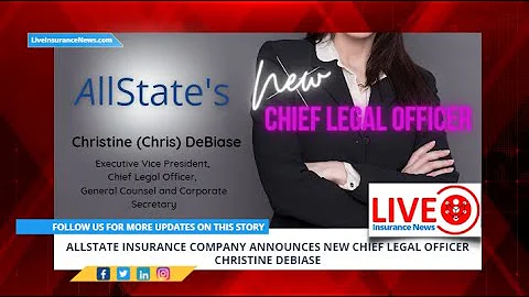 Allstate insurance company announces new Chief Leg...