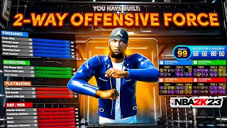 *NEW* 2-WAY OFFENSIVE FORCE BUILD is DOMINATING NBA 2K23! THIS DEMIGOD BUILD CAN DO IT ALL!