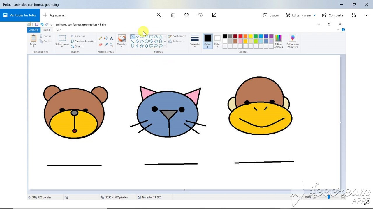 Como Dibujar Animalitos Y Escribir Texto En Paint Youtube