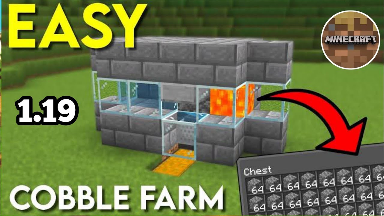 How To Make Unlimited Cobblestone Farm In Minecraft Trial/1.19 - YouTube