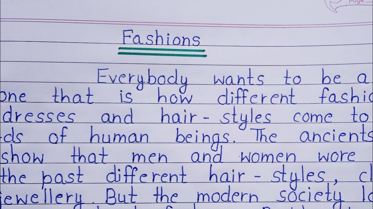 essay on fashion designer