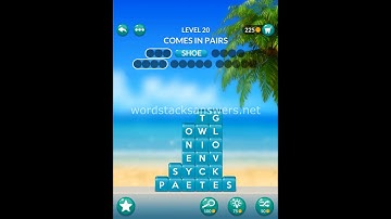 Word Stacks Level 20 Answers