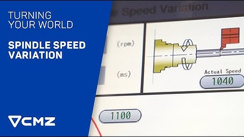 Spindle speed variation | CMZ, Turning YOUR world