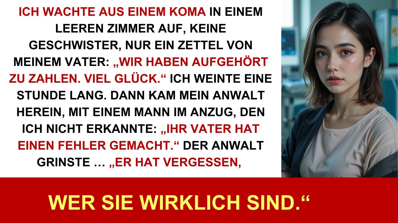 Mein Vater stoppte Zahlungen, ließ mich im Koma sterben – mein Anwalt: ‚Nicht so schnell.‘