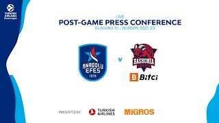 Anadolu Efes - Bitci Baskonia #EuroLeague 2021-2022 RS R15 Press Conference