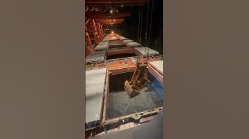 Bulk Carrier Ship Cargo Discharge Operations in Port #cargoship #sailing #lifeatsea