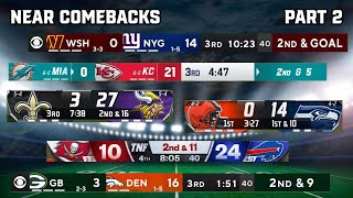 Comebacks That Fell Short in the 2023 NFL Season | Part 2